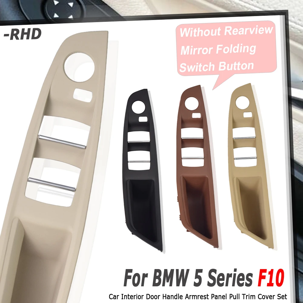 RHD Interior del coche puerta del conductor tirador manija reposabrazos Panel embellecedor para BMW 5 Series F10 F11 F18 520 523 525 528 530