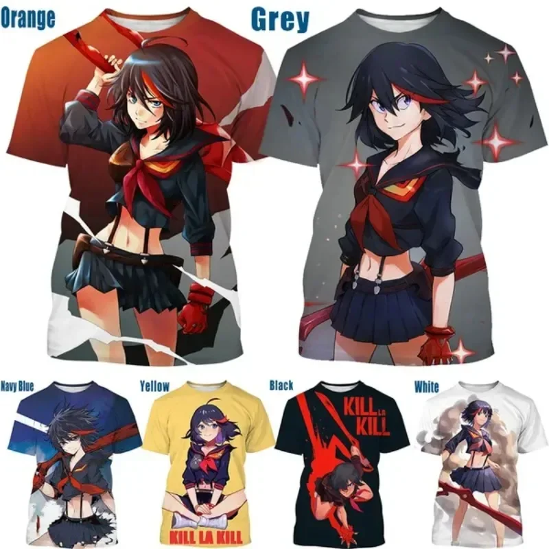 

Anime KILL La KILL 3D Printing Men's Casual Summer Fashion T-shirt Funny Unisex Short Sleeve Cosplay Men's Clothing S~6XL