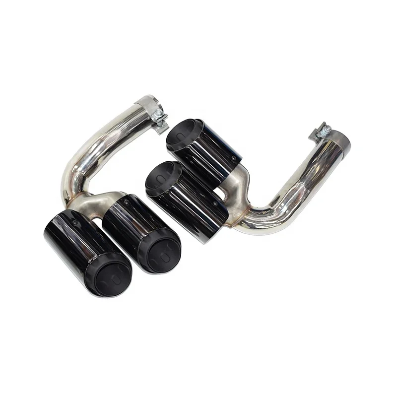 

For Exhaust Pipe for 18-24 Volkswagen Touareg Original Rectangle Upgrade Three-layer Black-Plated Four-Outlet Sports Exhaust Tip
