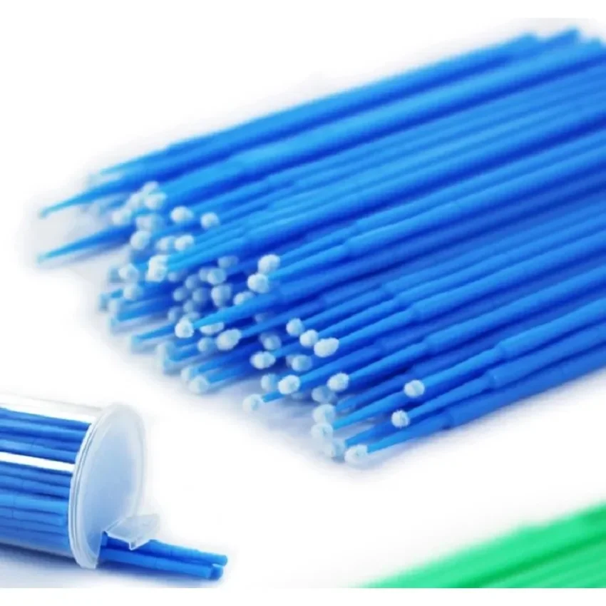 1 Box Dental Disposable Micro Applicator Brush Bendable 1.2/1.5/2.0/2.5 mm Eyelashes Cosmetic Brushes