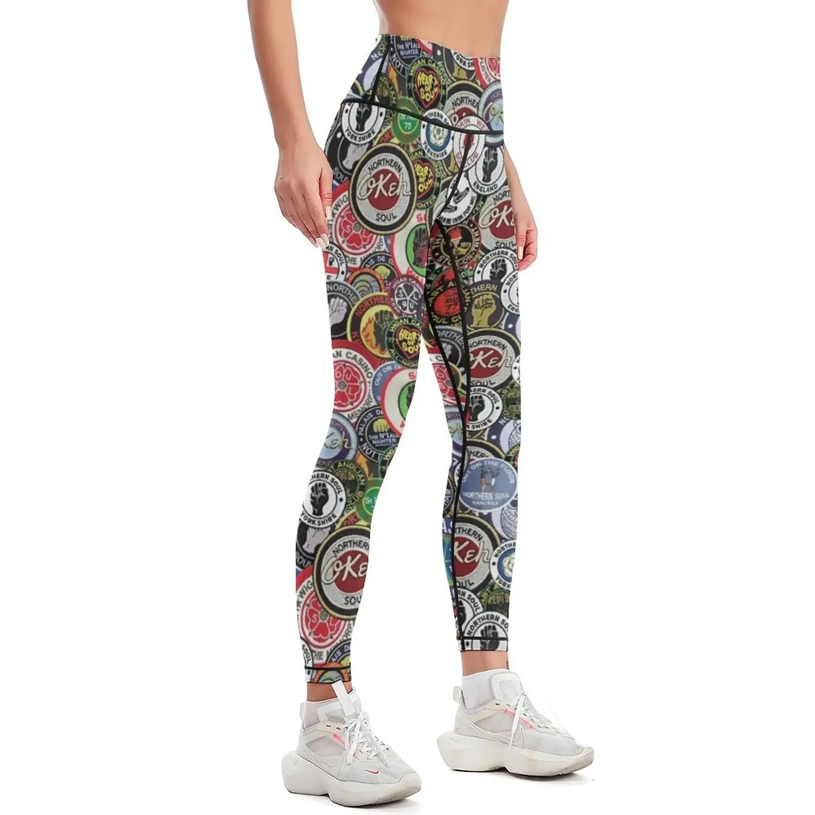 Northern Soul Patches OKEH Wigan Pier Keep The Faith Leggings Jogger pants sports for gym sports woman gym Womens Leggings