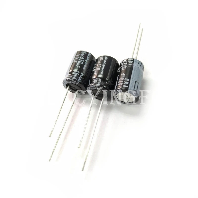 16V470UF Original Rubycon YXJ 8X11.5 ยาวความต้านทานต่ําตัวเก็บประจุอลูมิเนียมอิเล็กโทรลีติค 16YXJ470M 470uF 16V