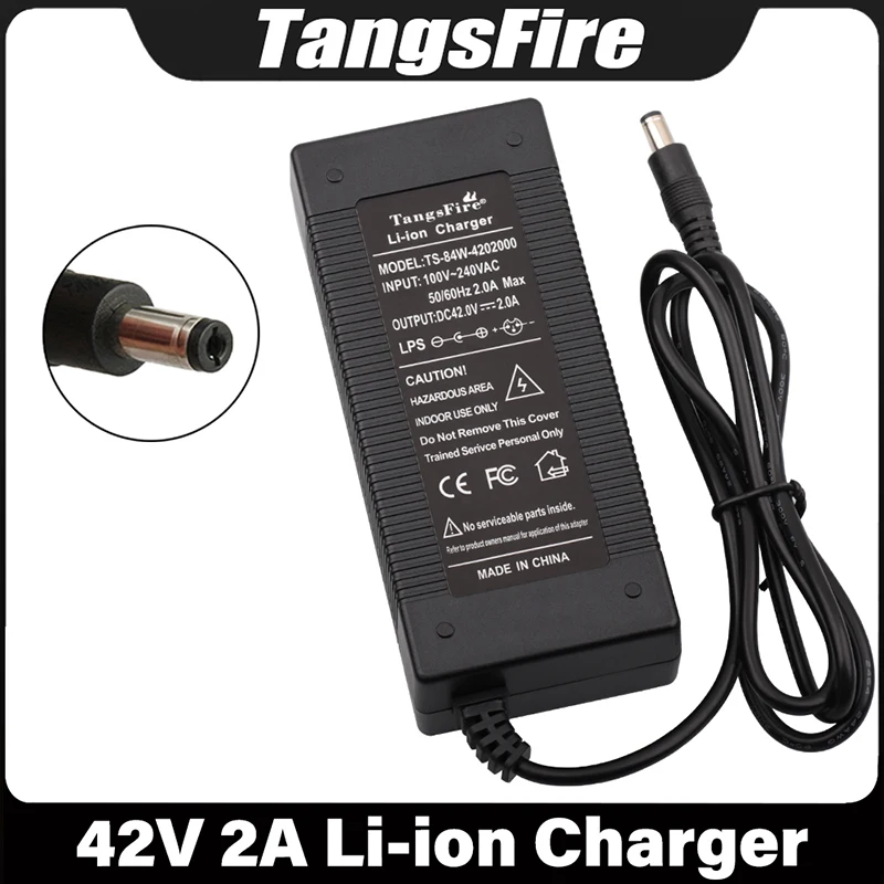 

Li-ion Battery Charger Output 42V 2A Input 100-240V For 36V 2A polymer Lithium Battery Charger DC High Quality Connector