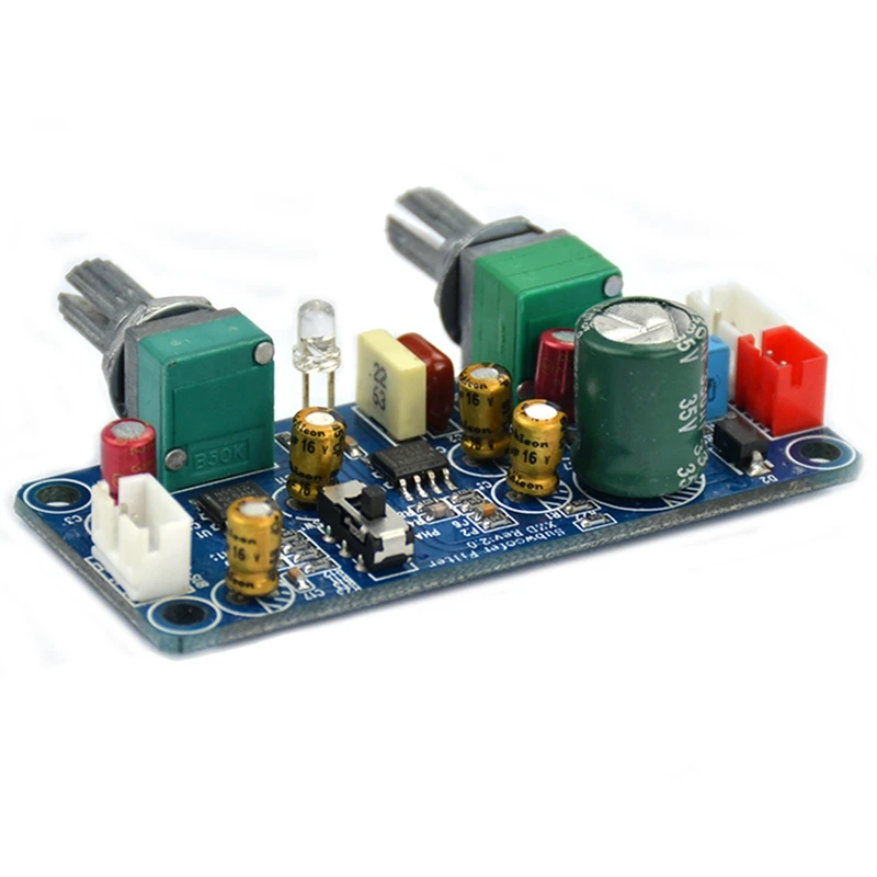 BAAY Low Pass Filter Bass Subwoofer Preamp Amplifier Board Single Power DC 9-32V Preamplifier With Bass Volume Adjustment