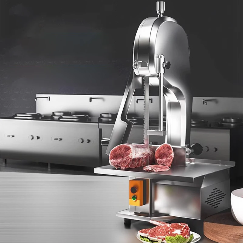 Commercial Kitchen Electric Frozen Fish Frozen Meat  Saw Blade Cutter Frozen Food Processor Adjustable Saw Machine