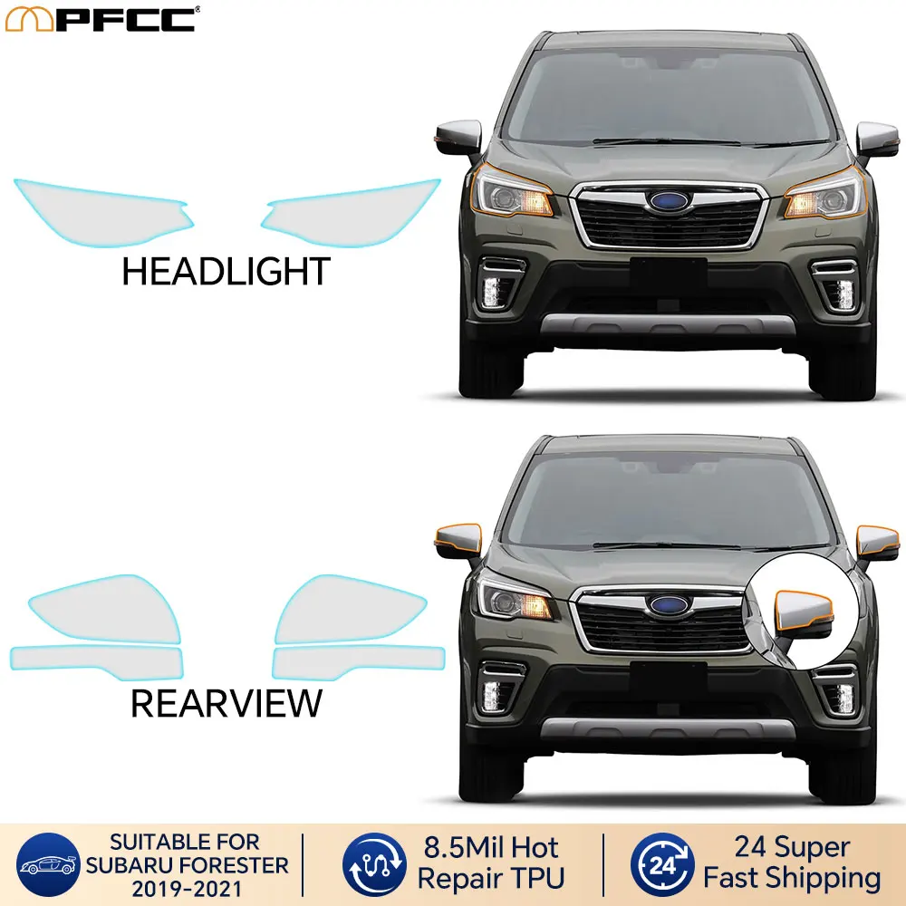 

Pre-Cut For Subaru Forester 2019-2021 Headlight Rearview Car Protection Film Car Clear Sticker Kit Resistan Anti-scratch Film