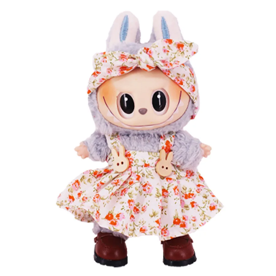 Ensemble De Vêtements Labubu 17 Cm – Chapeau, Bouteille, Pull, En Peluche Douce