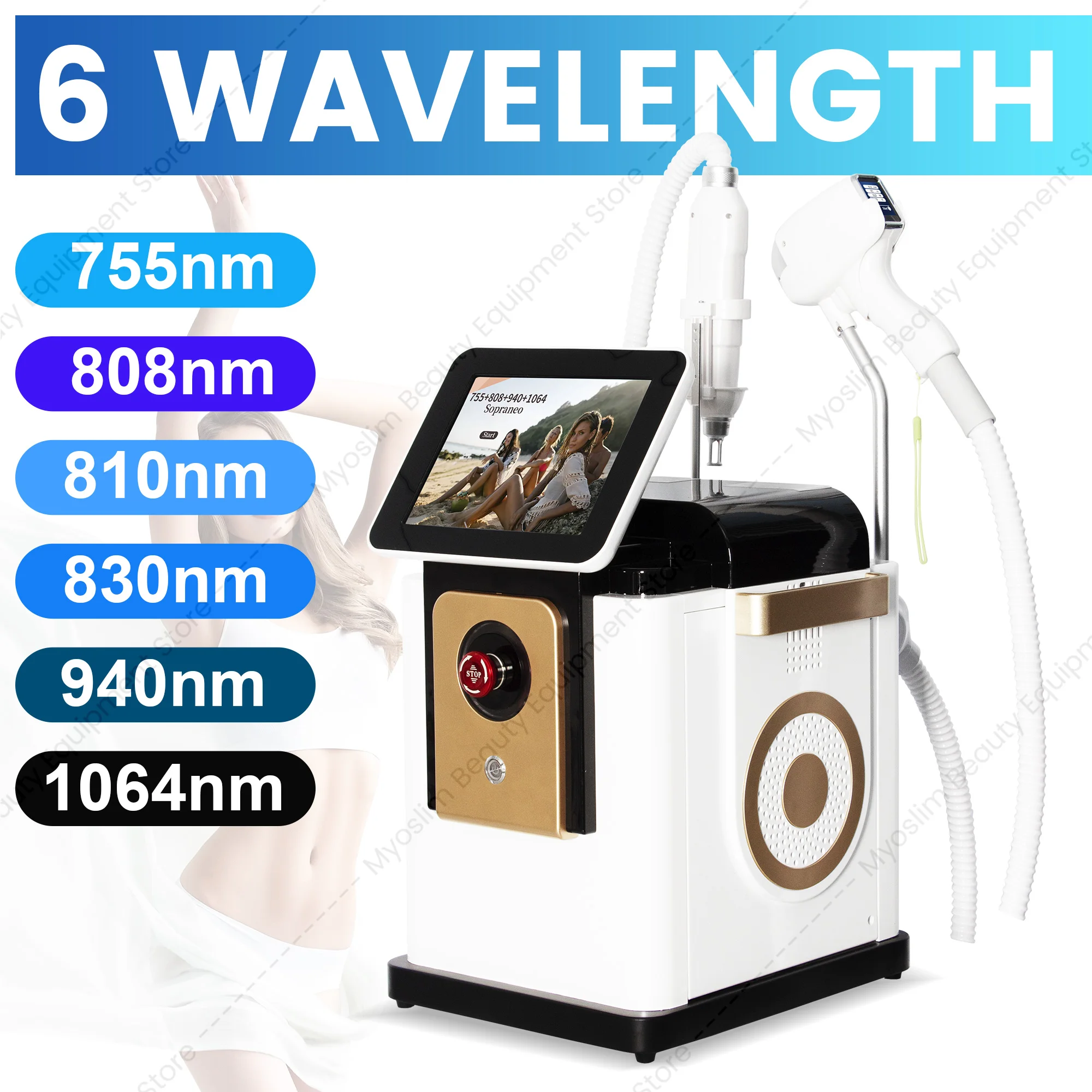 Ice‑Blue 880 2‑in‑1 Beauty Equipment With 4K Touch‑Screen, Fast Ultra‑Low‑Temperature Cooling for Safe, Painless Gentle Skin The