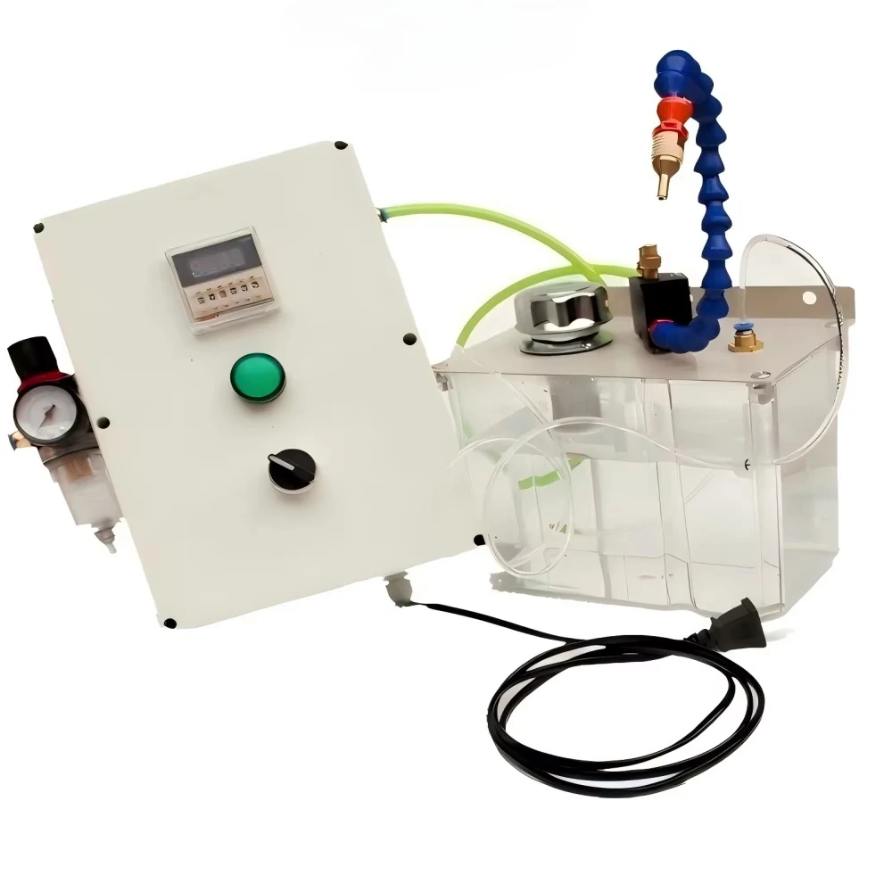 نظام CNC Coolant Mister التلقائي مع فلتر الهواء، صندوق التحكم، خزان المياه وبخاخ الرذاذ، فوهة رش أنبوب التبريد