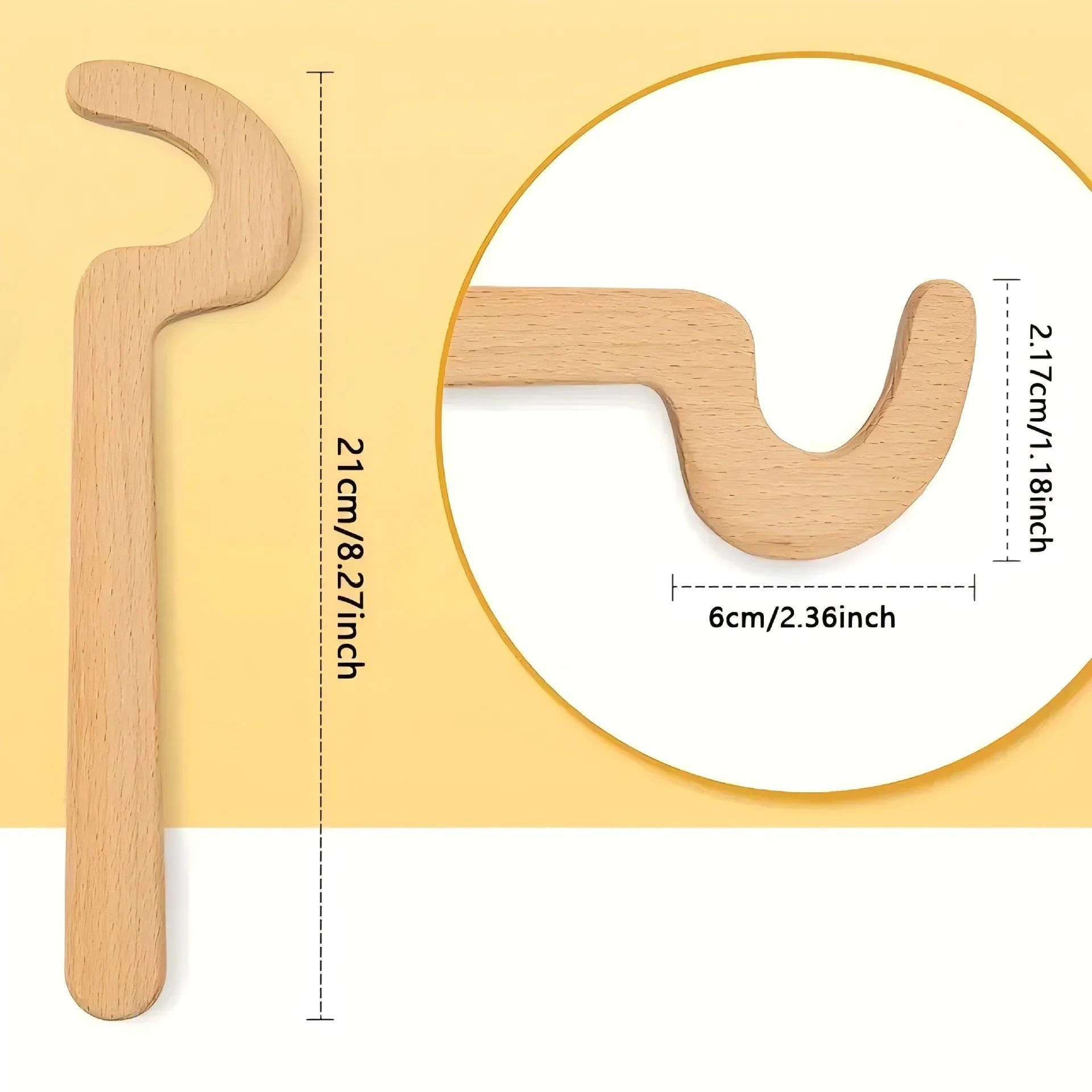 Ceramic wooden long-handled shaping tool - Pottery wheel shaping tool