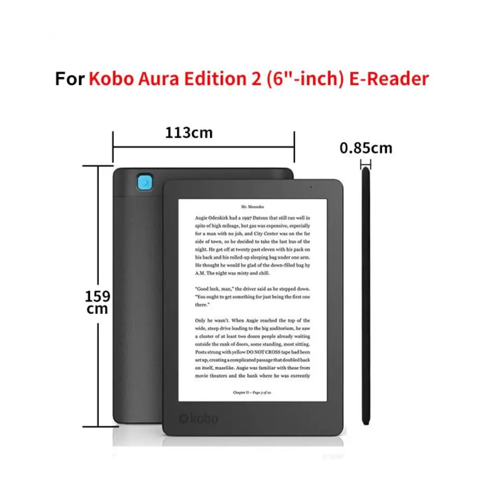 Auto Sleep/Wake 6 polegadas E-Reader Case Anti-queda À Prova de Choque N236 Folio Capa à prova de arranhões para Kobo Aura Edition 2