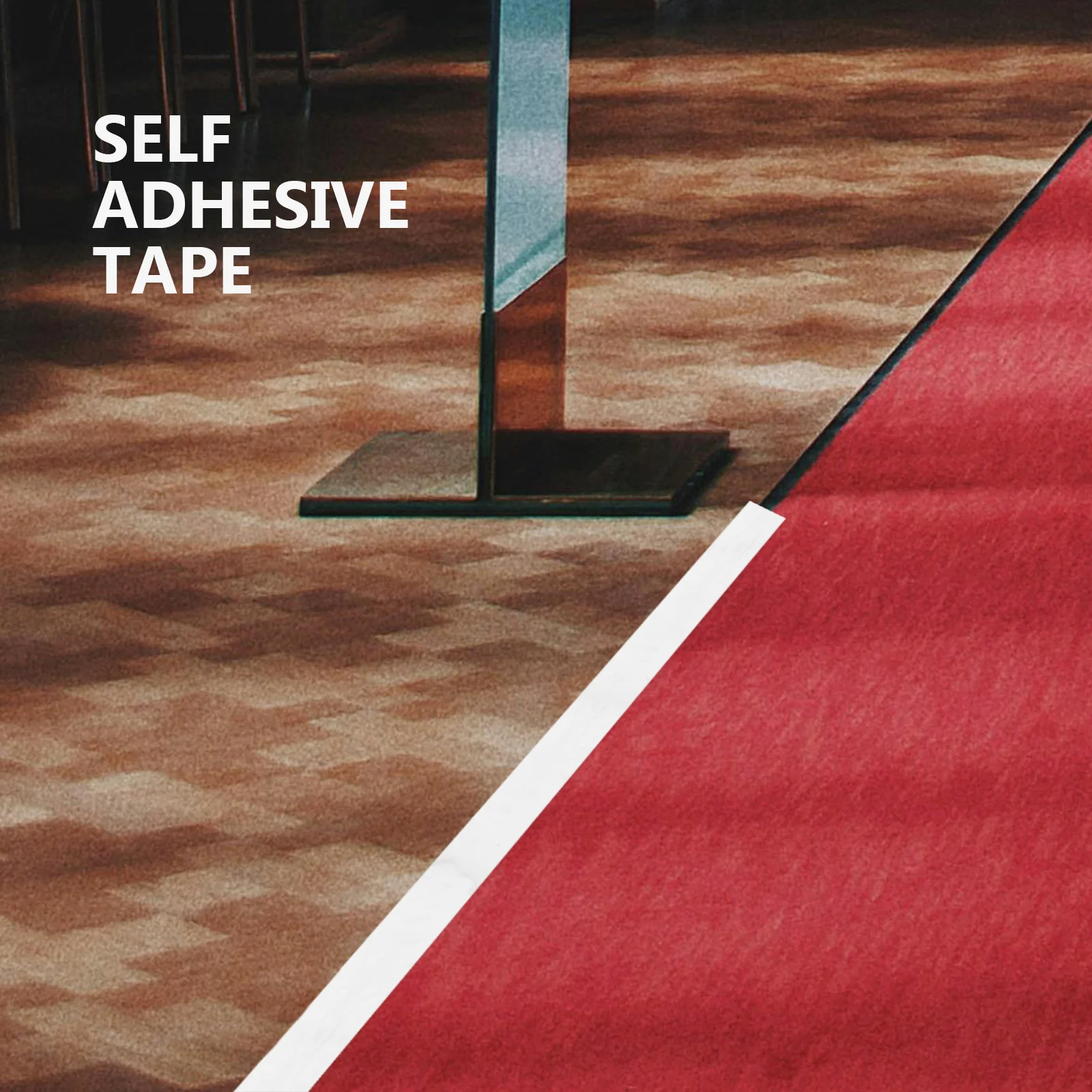شريط تحديد الفينيل عالي التحمل، شريط لاصق بيج بدون بقايا لإصلاح السجاد الخشبي والبلاستيك الداخلي والخارجي #2