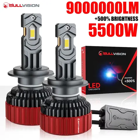 Bullvision G5 H7 LED 5500W 9000000LM Car Headlight Bulbs Canbus CSP H4 H11 H8 H9 H1 HB3 9005 9006 HB4 9012 HIR2 Fog Lights 6000K