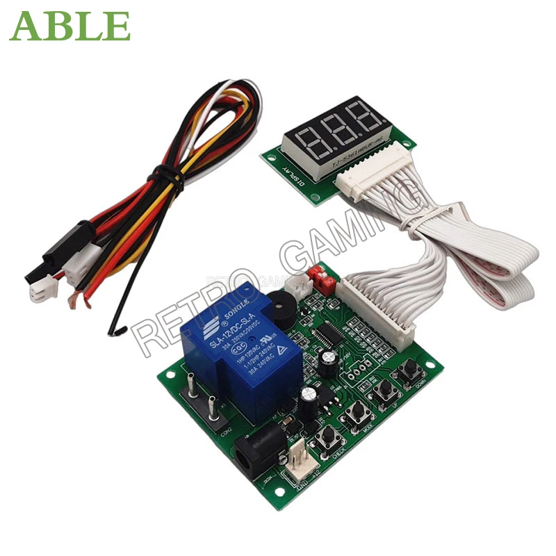 JY-17B Timer Control Board Power Supply Zero Delay Count Timing Circuit Conroller with 40cm White Lead for Multi Coin Acceptor