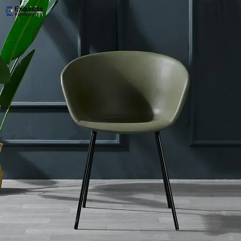 كراسي طعام فردية للمطبخ الاسكندنافي لغرفة المعيشة والمكتب كراسي طعام فاخرة واحدة أثاث منزلي متنقل