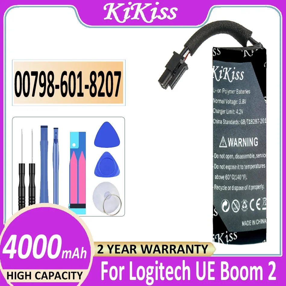 

KiKiss Battery 00798-601-8207 (BOOM 2) 4000mAh for Logitech UE Boom2 Ultimate Bateira