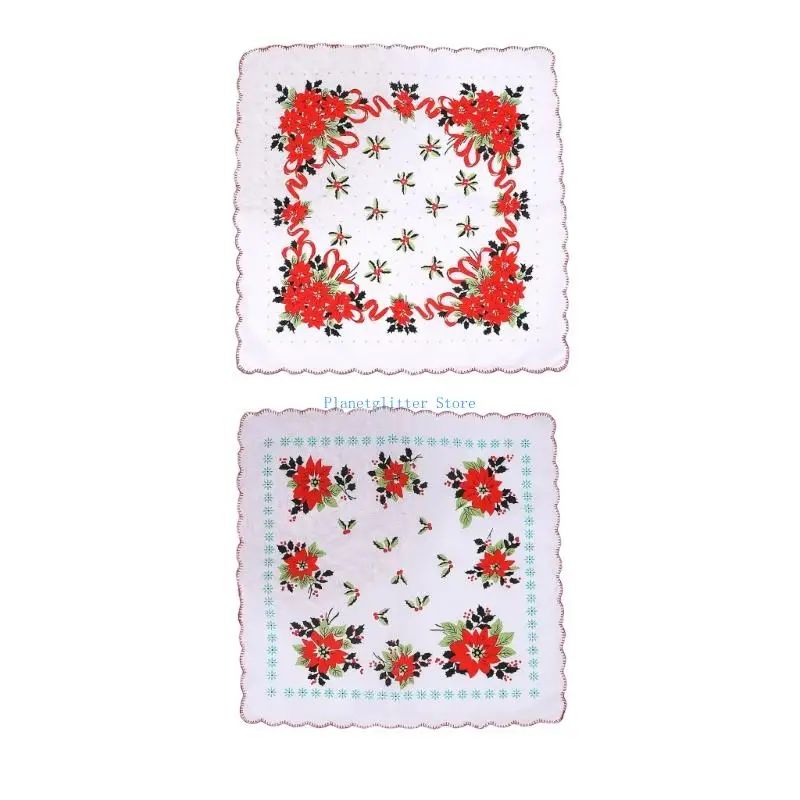 652B Breathable Printed Women's Handkerchief Soft Absorbent Travel Essential