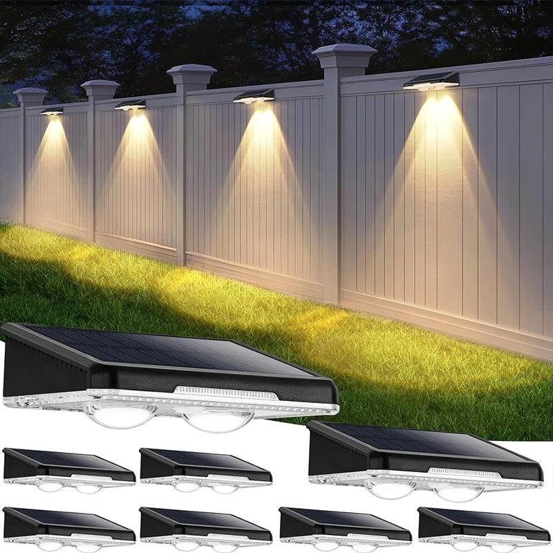 

1-4 шт. солнечные фонари для забора, водонепроницаемый настенный светильник RGB или 3 цвета, палубный светильник для наружного патио, лестницы, ступеней, дорожки на заднем дворе, перила