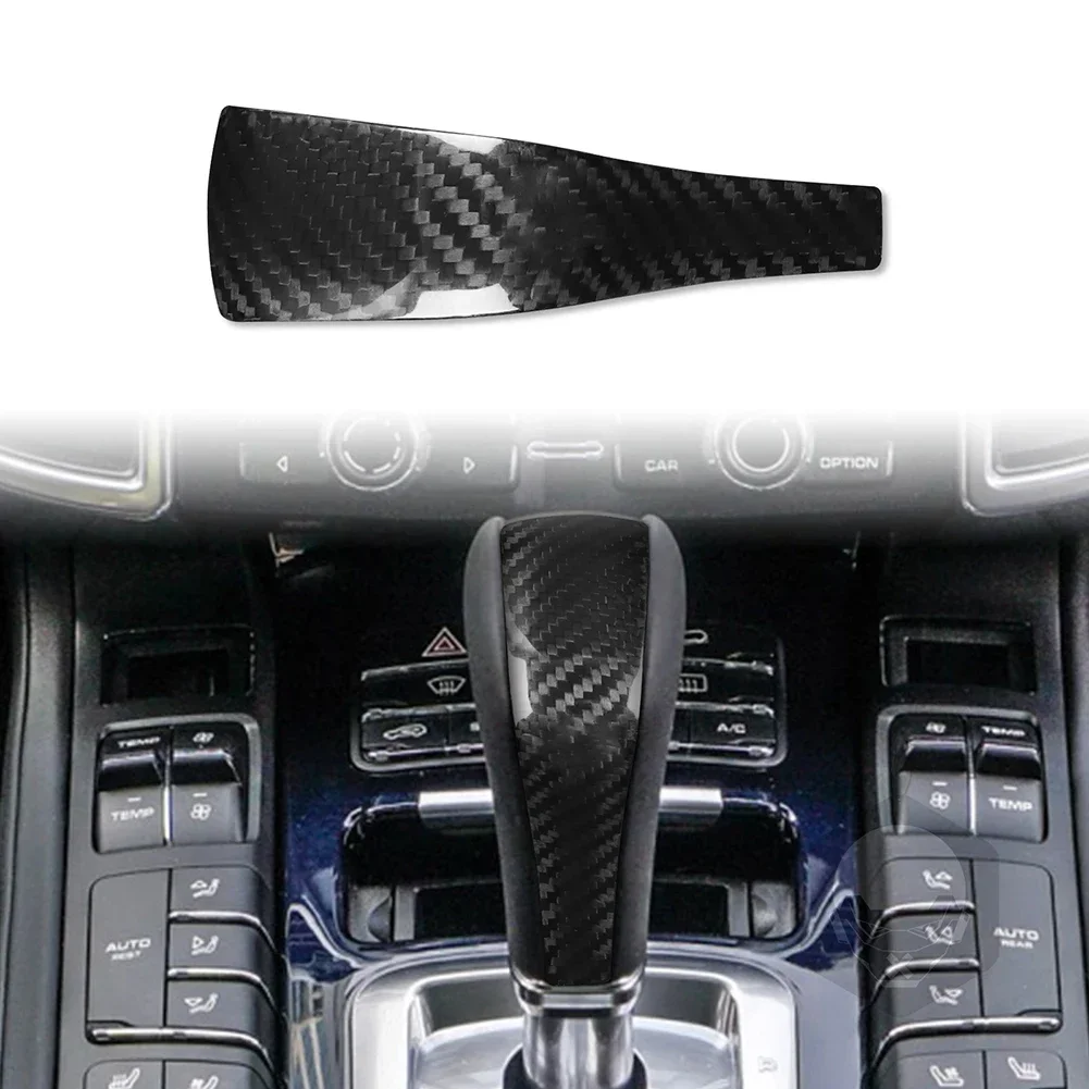 

Car Gear Shift Knob Cover Gear Shift Knob Cover Trim For Cayenne 958 2011-2017 Carbon Fiber Car Interior Accessories Black