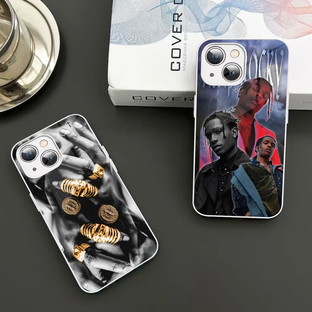 Singer A-Asap Rocky Phone Case Tempered Glass For iphone 14 13 12 11 Pro Mini XS MAX 14Plus X XS XR Fundas