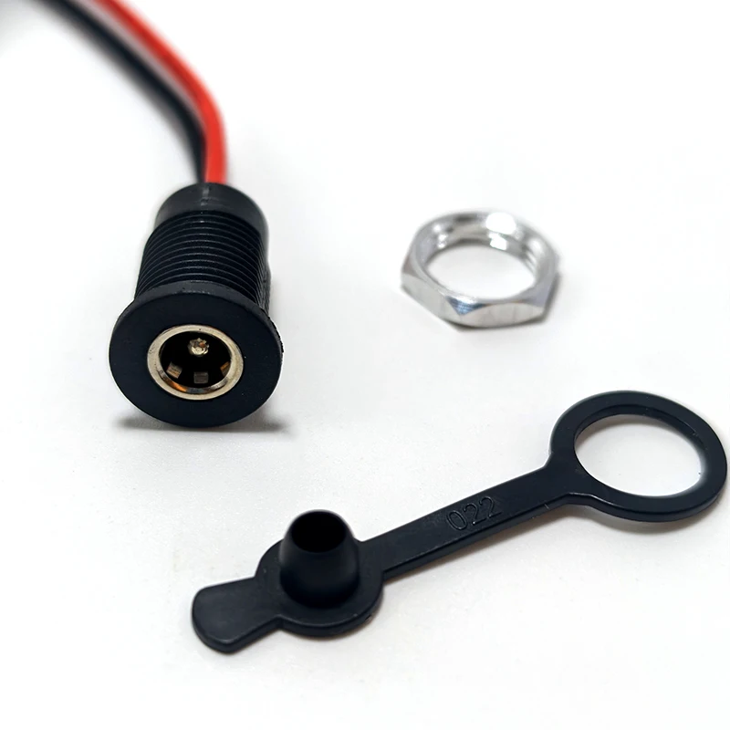 5.5*2.1mm/5.5*2.5mm DC Power Socket Threaded Female Connector Adapter Suitable for Lithium Electric Vehicle Batteries connector
