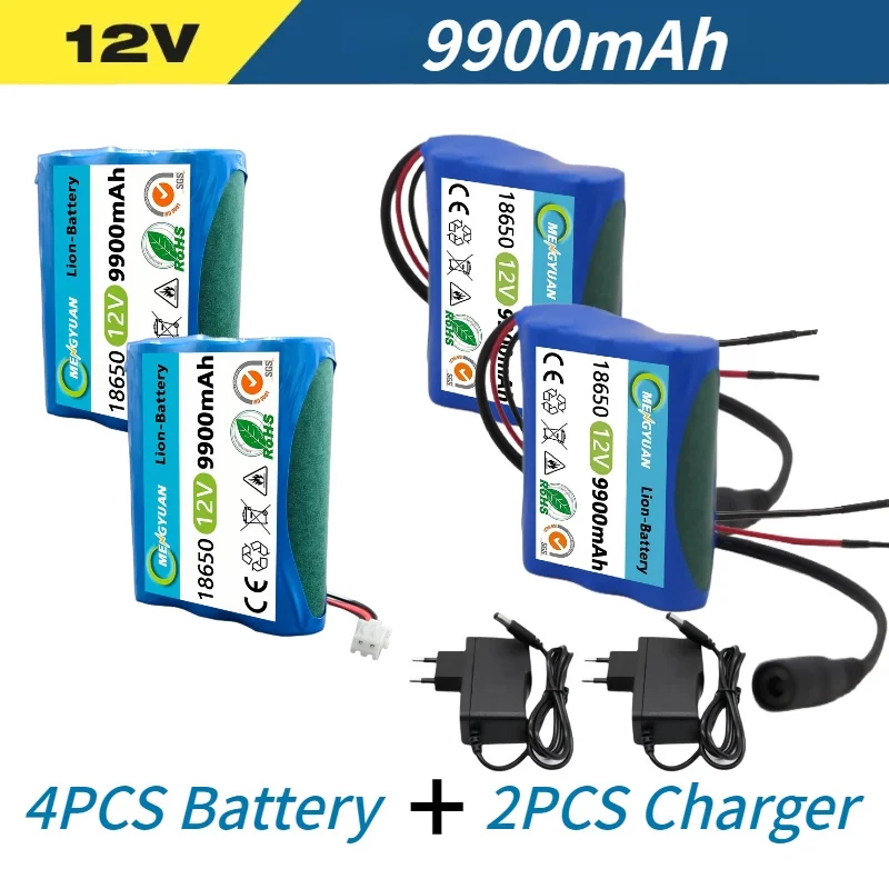 

12V 9900mAh New 3S1P Protection Plate12V 20.8Ah Battery Pack ✅18650 Lithium ionDC 12.6V Super Rechargeable Battery+Charger