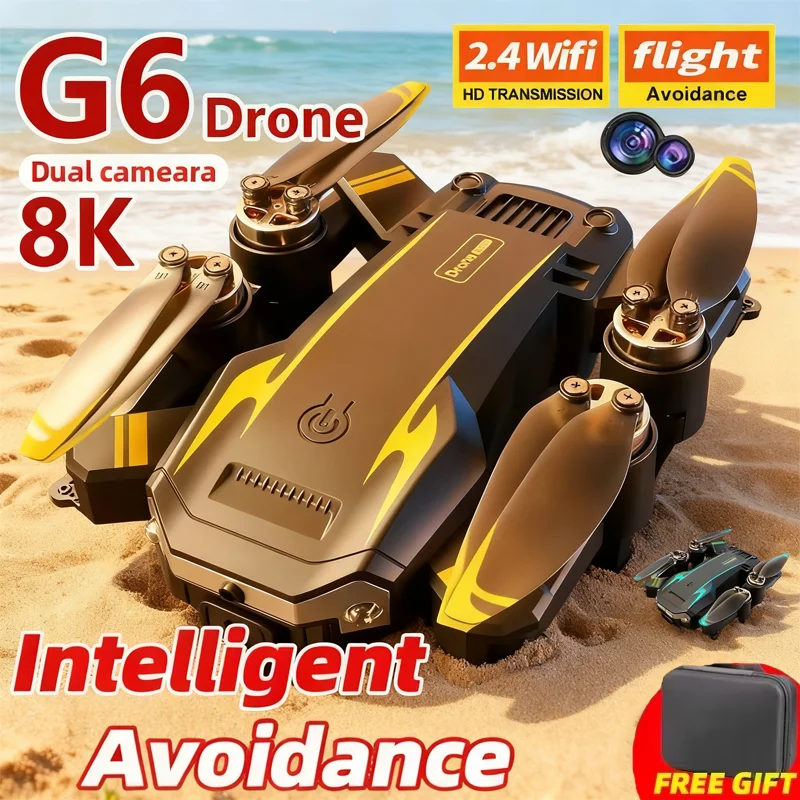 G6 Pro GPS Drone 8K HD كاميرا مزدوجة التصوير الجوي متعدد الاتجاهات تجنب العوائق 6 كجم أجهزة الاستقبال عن بعد المبدعين المهنية #1