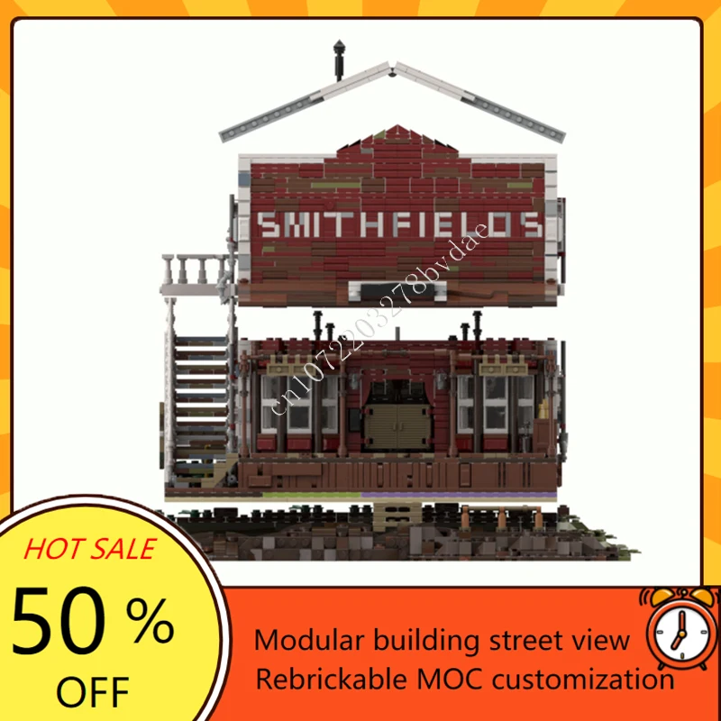 7042PCS  Valentine Saloon Modular MOC Creative street view Model Building Blocks Architecture DIY Education Assembly Toys Gifts