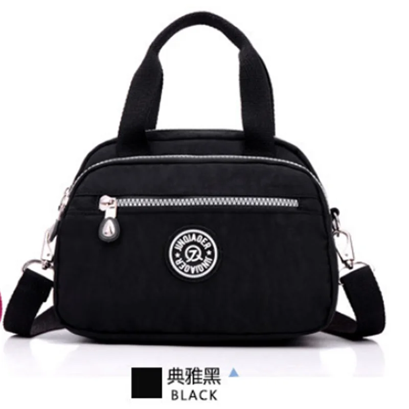 Mulheres Bolsa de Ombro Nylon Pequeno Zipper Casual Vintage Mensageiro Crossbody Bag Daily Girl Elegant Handbags Tote Outdoor Canvas Bag