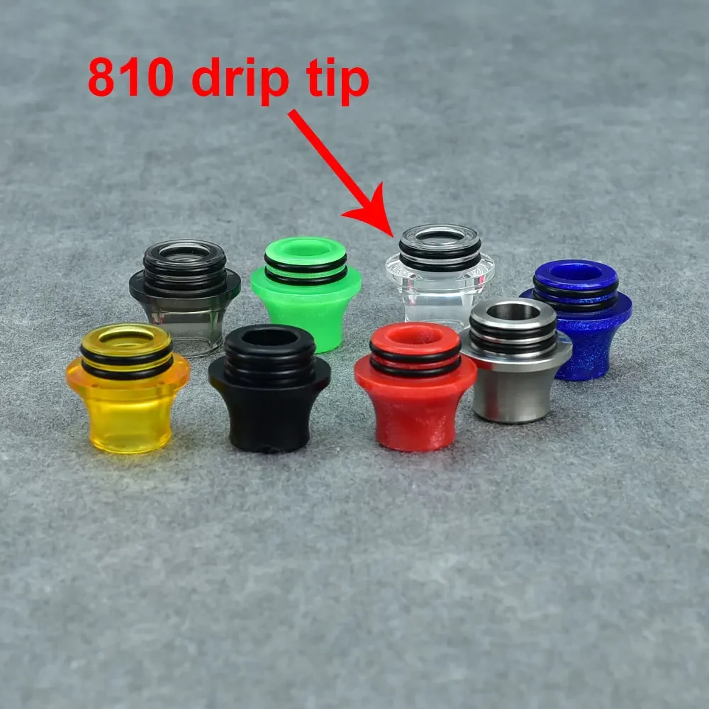 Wolfcoolvape 810 Vape Drip Tip PC y 316SS para Zeus X RTA Apocalipsis GEN 2 RDA atomizador de orificio ancho RDA RTA Accesorios