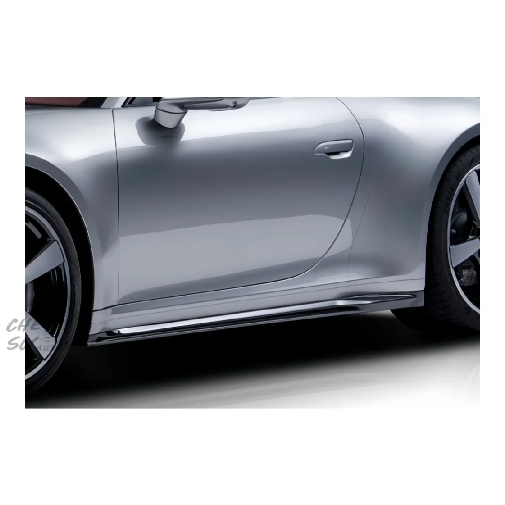 High Quality PK Style Hot Pressing Process Dry Carbon Fiber Side Skirt Skirt Spoiler Suitable for Porsche 992.2