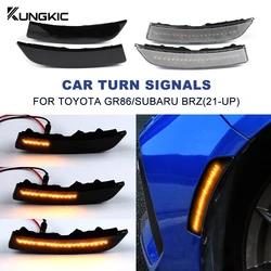 2PCS Front Turn Signal Lights For Subaru BRZ Toyota GR86 2021 2022 2023 2024 2025 Car LED Marker Blinker Indicator Turning Light
