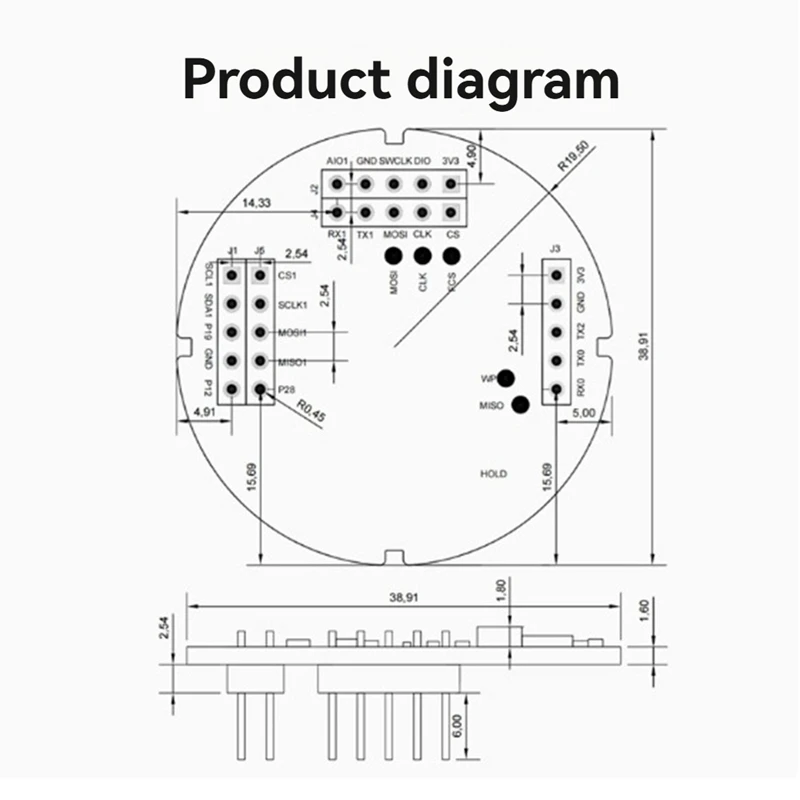 LD8001 79G Millimetre Wave Liquid Level Detection Sensor Radar Module Non-Contact High-Precision Ranging 15M LD8001