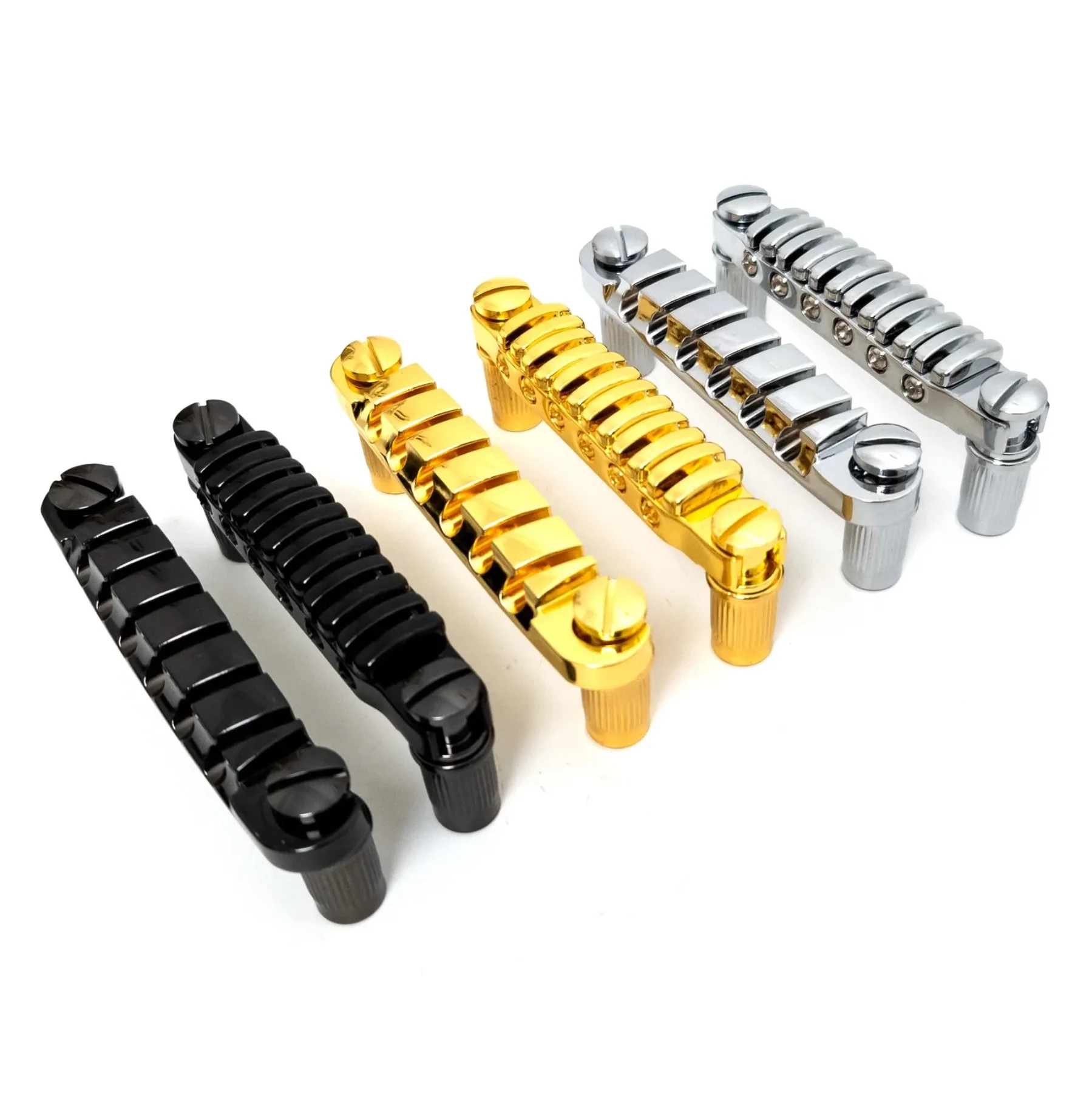 

Electric Guitar Bridge and Tailpiece Set Tune-O-Matic Quick Change Style for 6 String Guitar Replacement Hardware