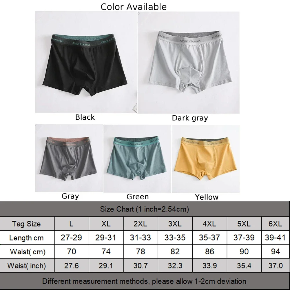 Men\'s Pure Cotton Underwear Breathable Loose Briefs Seamless Stretchshorts Teenage Moisture Absorption Underpants