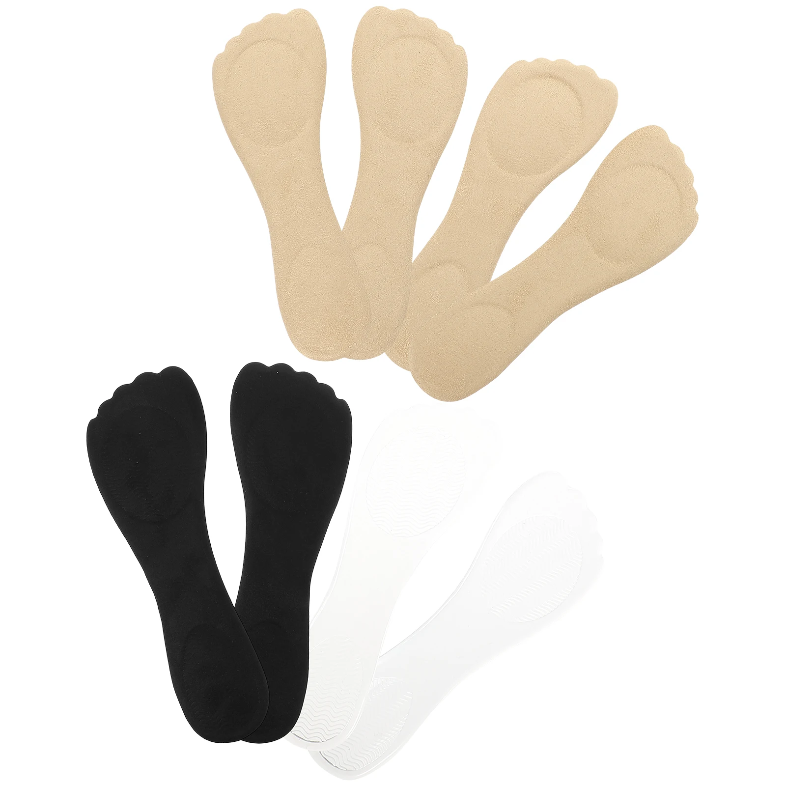 

4 Pairs Non-slip Insoles Men Women Silicone Sports Gel Absorption Breathable Foot Care Tools Stabilize Comfort