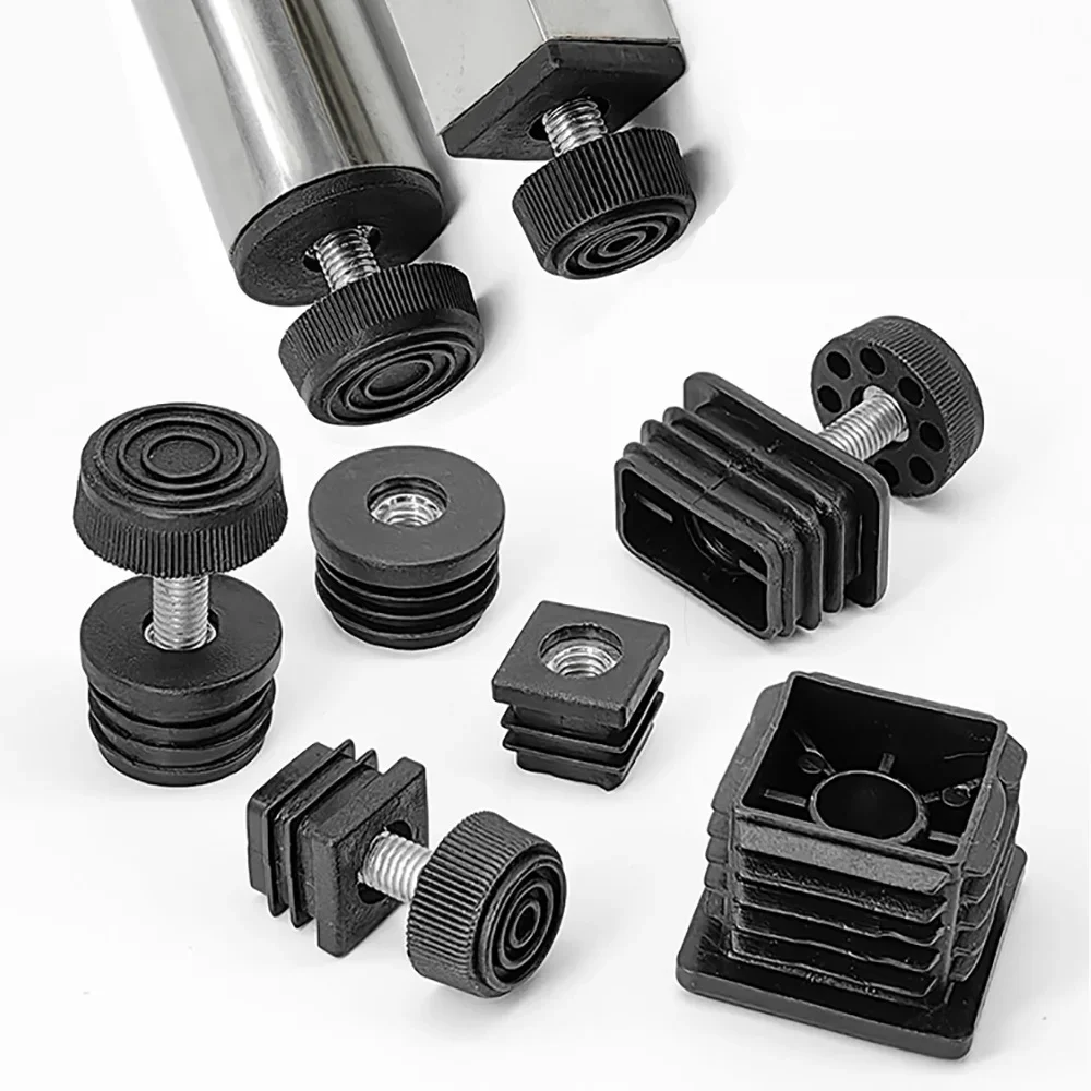 6/4/2pcs Furniture Feet Non-Skid Pad Table Chair Sofa Cabinet Adjustable Levelling Leg Glide Slide Leveler Screw-In Base M6 M8
