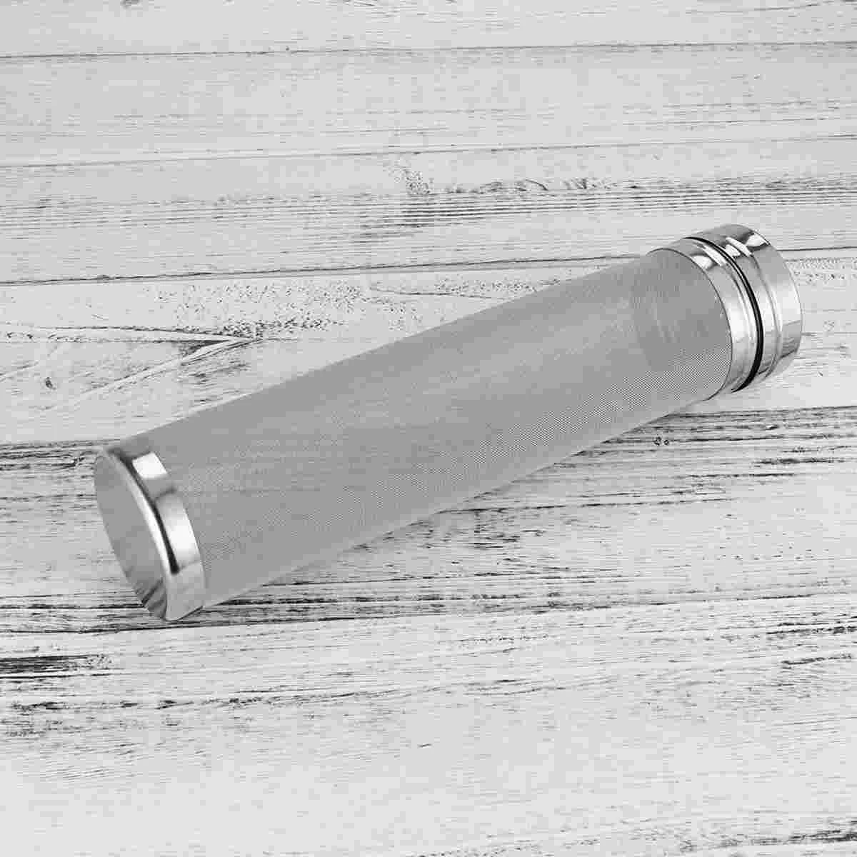 Hops Filter Water Bottle Funnel Strainer Small Fruit Infuser Tube Silver Hopper