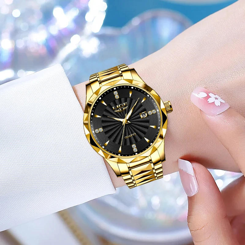 LIGE Waterproof Watches For Women Top Brand Luxury Fashion Women Watch Military Sport Date Quartz Chronograph Relogios Feminino