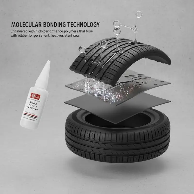 

Tire Glue 15ml Strong Adhesive for Tire Rubber Durable Auto Repair Bond for Quick Puncture Fix Safe Car Tire Sidewall Bonding