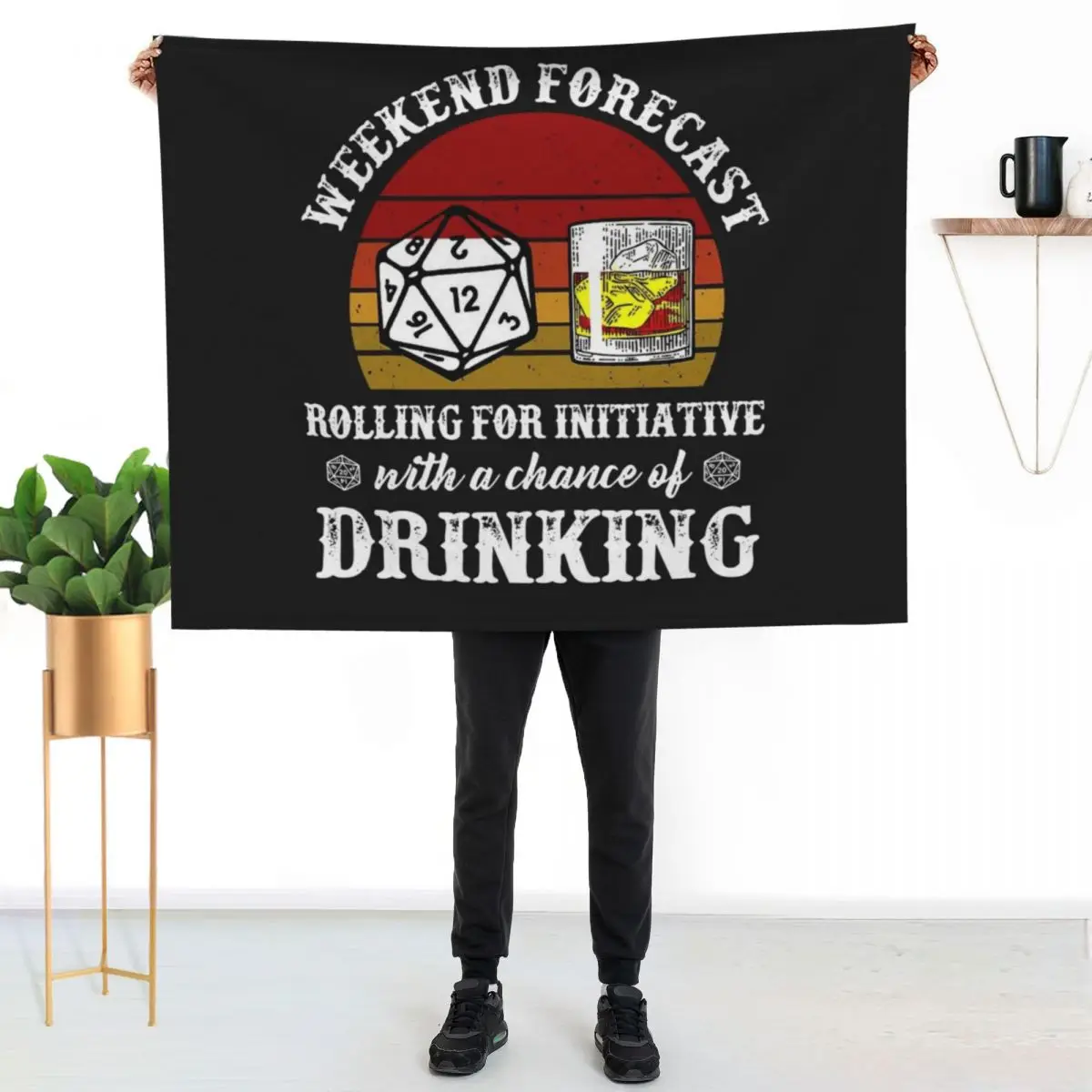 Weekend Forecast Rolling For Initiative And Drinking Whiskey Throw Blanket Single Giant Sofa Soft Cute Plaid for sofa Blankets