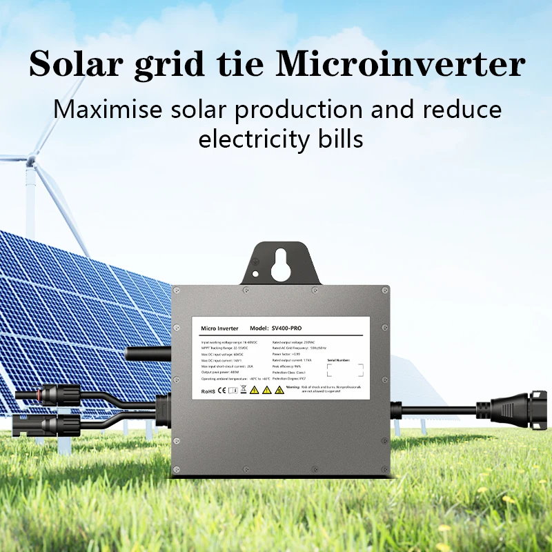 800W Easy Installation Grid Tie Micro Inverter Mini Waterproof  Balcony Solar Power Generation System