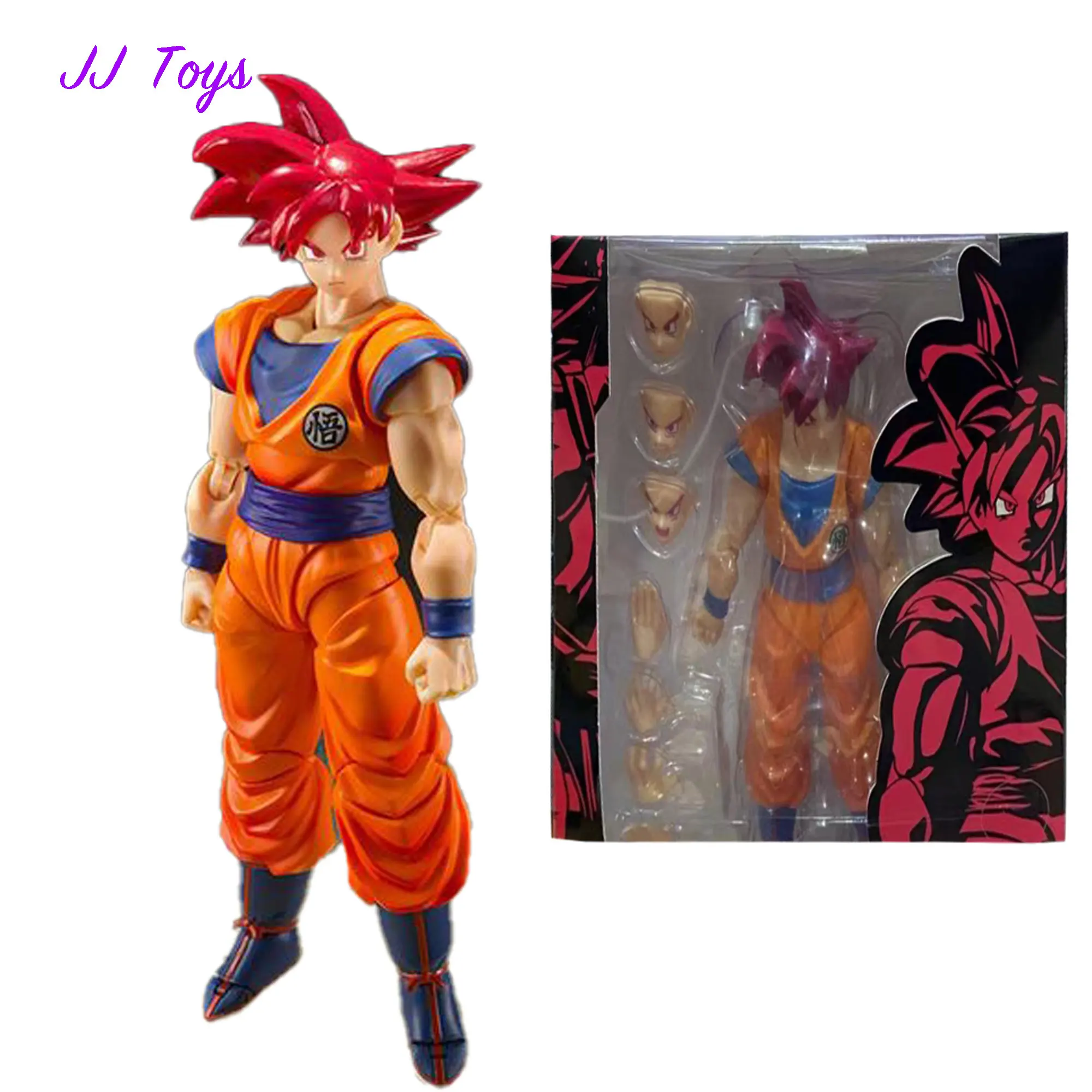 

14cm Dragon Ball Anime Figures Red Hair Goku Action Figure Statue Model Doll Collection Toys Gifts