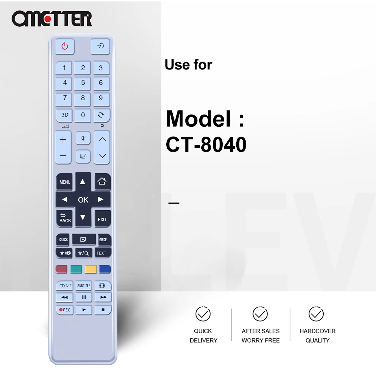 NEUE CT-8040 Für Toshiba 3D TV Fernbedienung 24D3434DB 32D3454DB 48L5455R 48L5441DG