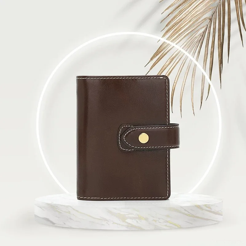 YIWI M5 Genuine Leather Regular A8 Rings Planner 5-hole Mini Size Notebook with big Rings Organizer Journey Diary