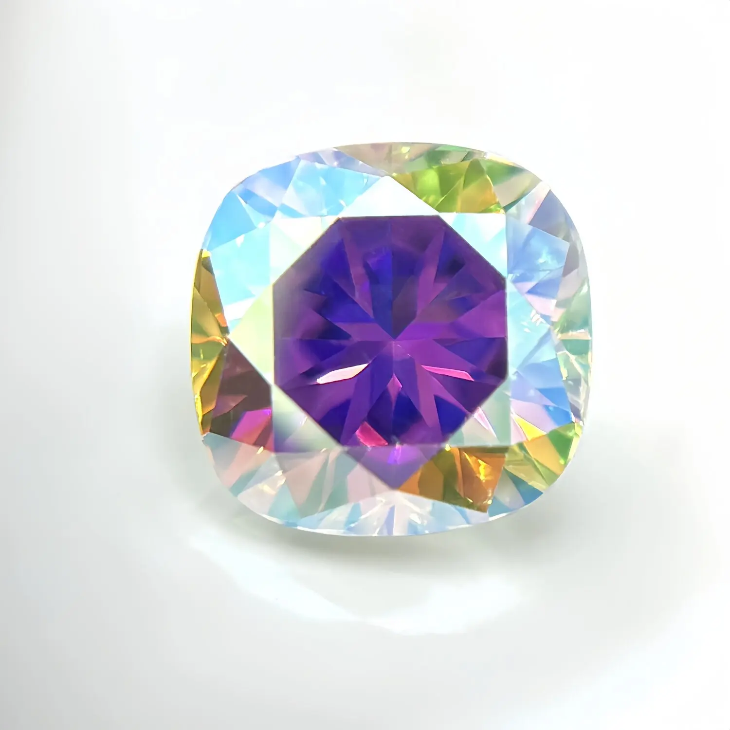 

Moissanite Stone AB Color Cushion Cut Lab Created Synthetic Gemstone Passed diamonds Tester Comes With GRA Certificate