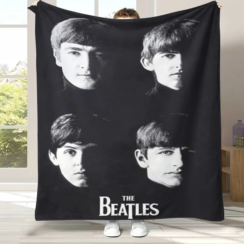 Fab Four The B-Beatles Abbey Road Rock Band Flannel Throw Blanket,Cozy Warm Blanket for Bed,Sofa,Living Room,Picnic,Home Decor