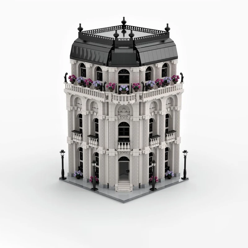 2788 قطعة منزل وحدات MOC منزل سكني مع وحدات قابلة للفصل بناء تعليم كتل ذاتية الصنع هدية ألعاب عيد الميلاد