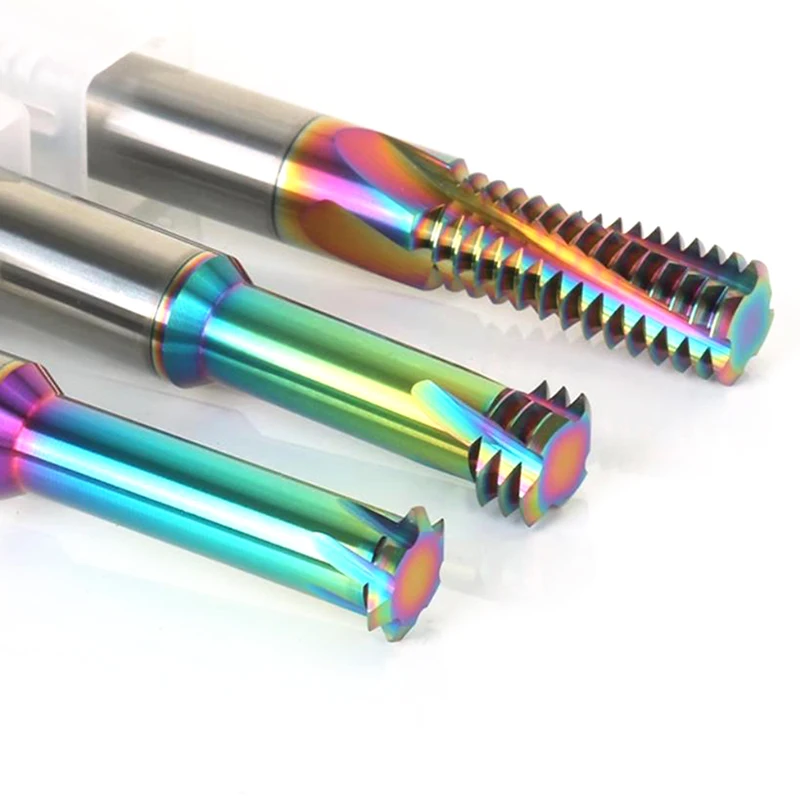 New DLC M1-M16 HRC65 Tridentate Thread Milling Cutter Bit Three Teeth Aluminum Processing Tungsten Steel Alloy Thread mills