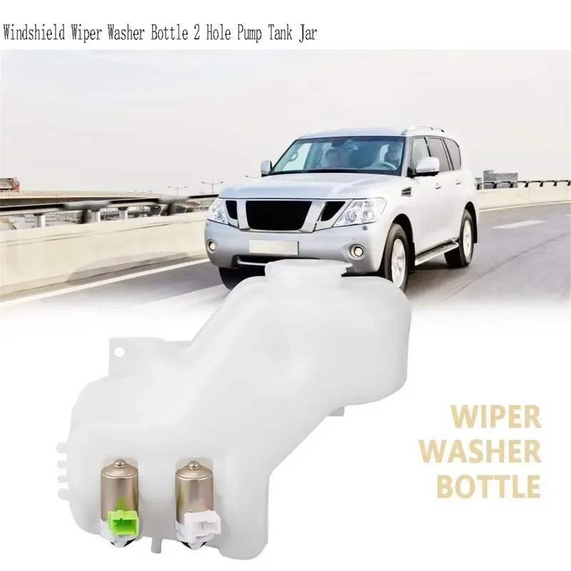 For Nissan Patrol Windshield Wiper Washer Bottle 2 Hole Pump Tank Jar Kit 1988 1997 Auto Car Cleaning Accessory Replacement